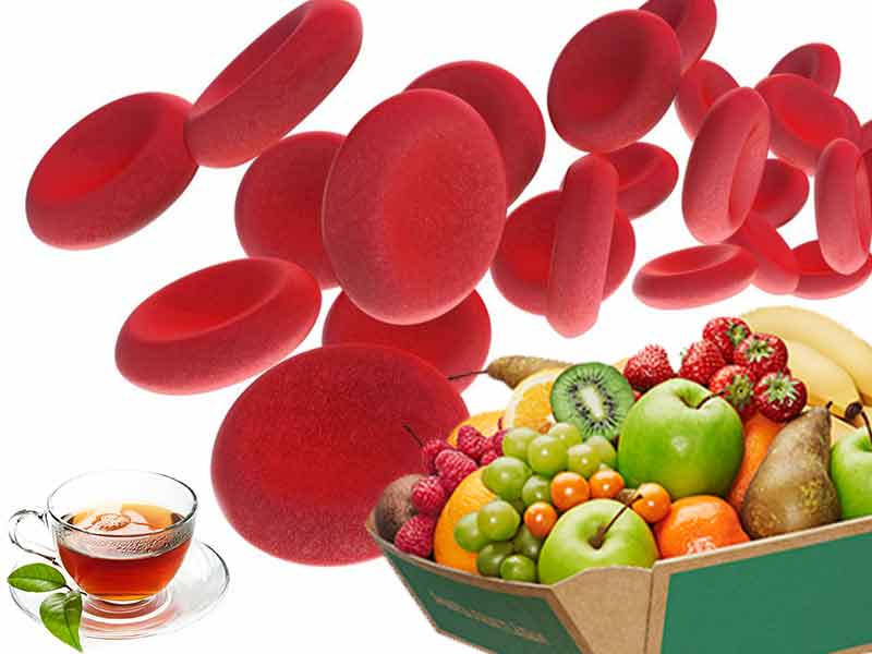 درمان طبیعی کم خونی با چای و میوه