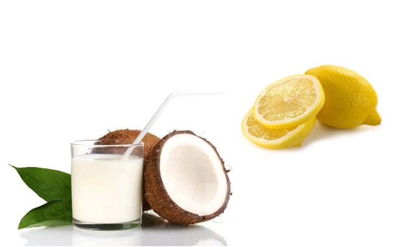 ترکیب شیر نارگیل و آب لیمو برای صاف