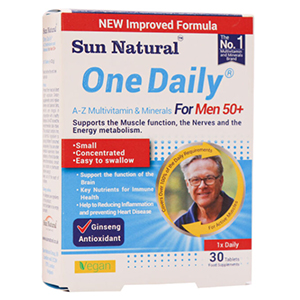 قرص مولتی ویتامین و مینرال وان دیلی آقایان بالای 50 سال سان نچرال