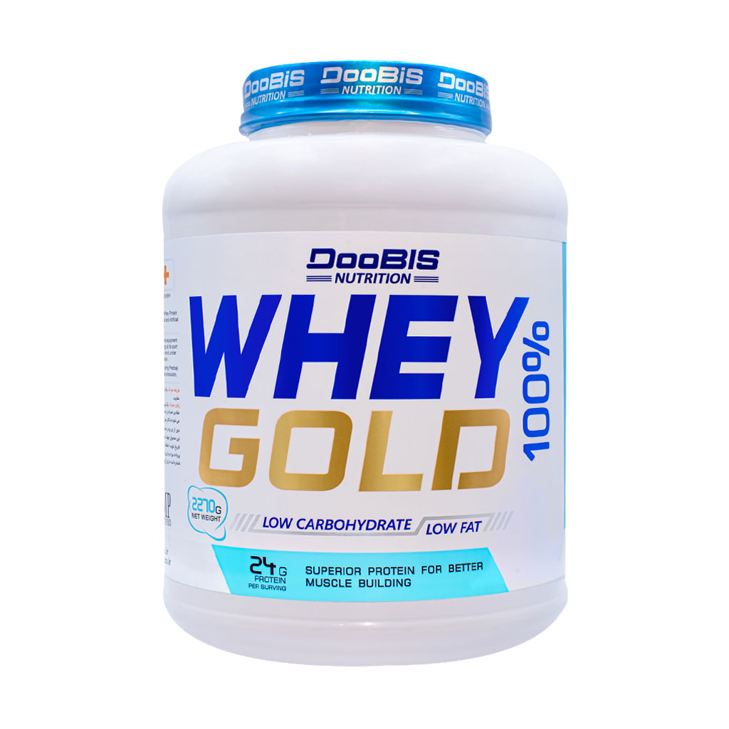 پودر پروتئین وی گلد دوبیس 2270 گرم - شکلات کارامل