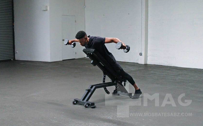 نشر خم دمبل میز شیبدار