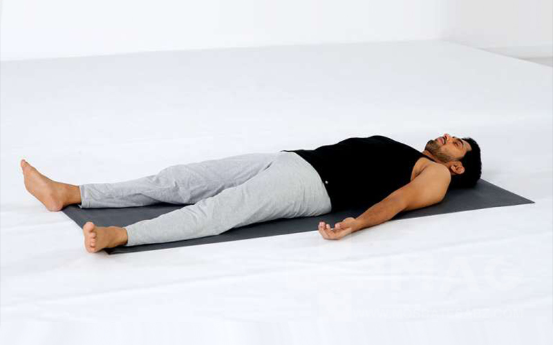 رفع گردن درد با یوگا ، وضعیت جسد