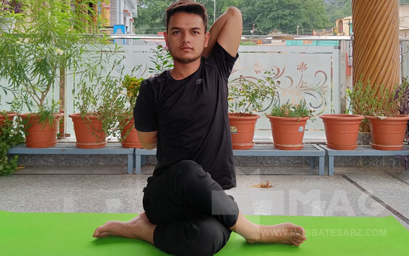 رفع گردن درد با یوگا ، صورت گاو