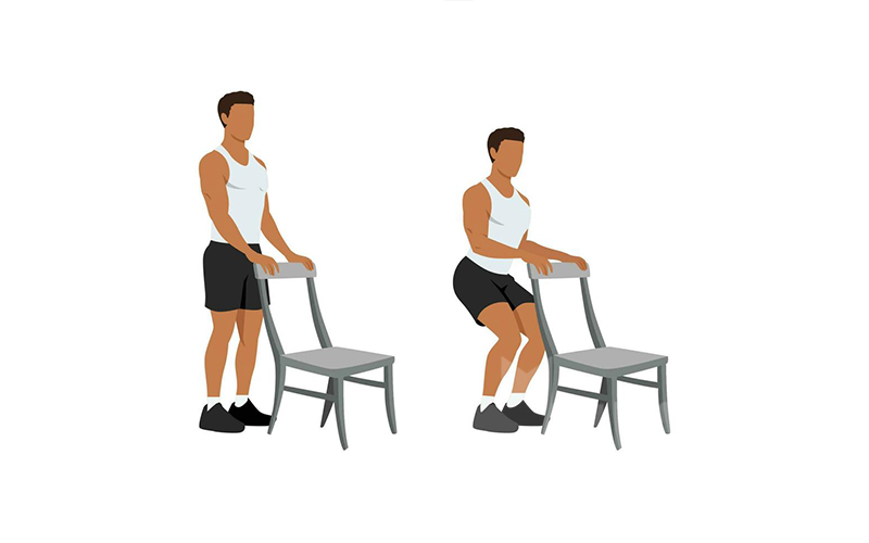 برنامه تمرینی پا برای حجم ؛ اسکوات صندلی