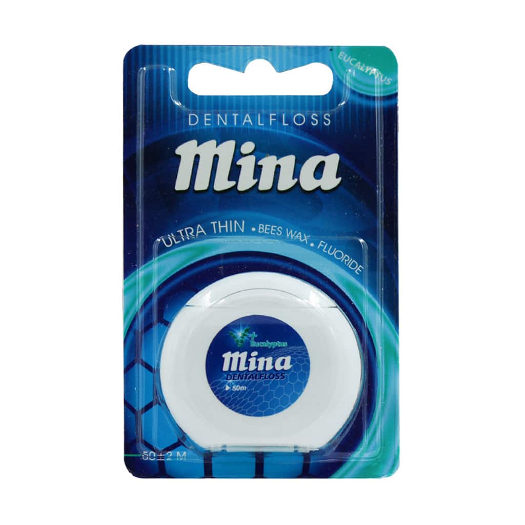 نخ دندان فوق نازک با اسانس اکالیپتوس مینا 50 متر