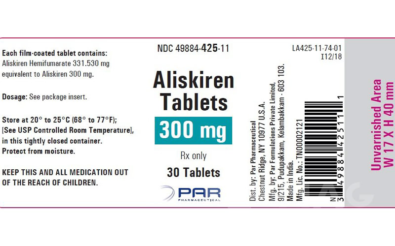 قرص آلیسکیرن برای کنترل فشار خون در بیماران تجویز میشود.