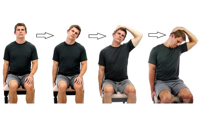 حرکات اصلاحی گردن ، کشش عضلات تراپز فوقانی