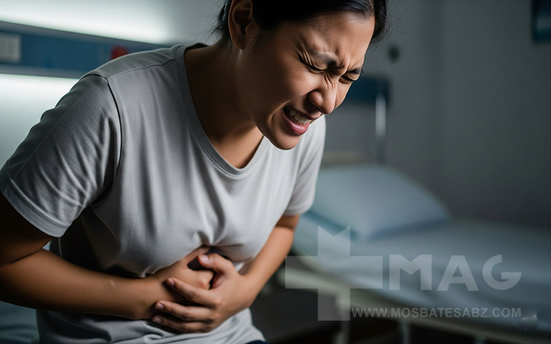 فردی با مشکلات مشکلات گوارشی