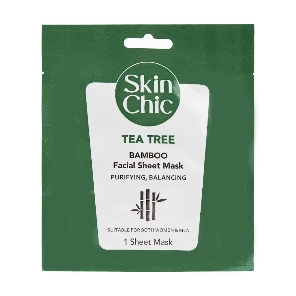 ماسک ورقه ای صورت روغن درخت چای با عصاره بامبو اسکین شیک 18 میلی لیتر