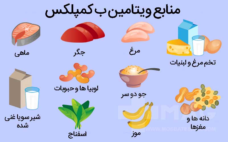 منابع غذایی ویتامین ب کمپلکس
