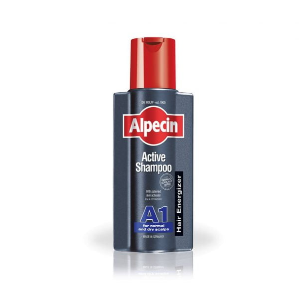 شامپو اکتیو A1 آلپسین مناسب موهای خشک و معمولی 250 میلی لیتر