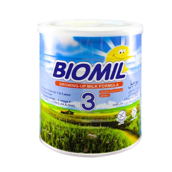 شیر خشک بیومیل ۳ فاسبل مناسب ۱ تا ۳ سالگی ۴۰۰ گرم