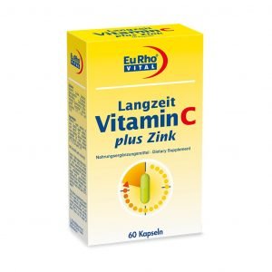 کپسول ویتامین C + زینک (۵ میلی گرم) یوروویتال ۶۰ عددی