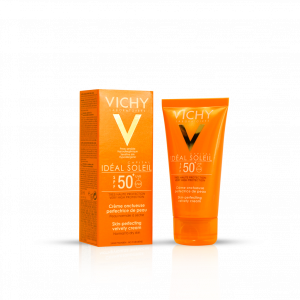 کرم ضد آفتاب ویشی مدل velvety با +SPF50 مناسب پوست های معمولی و خشک ۵۰ میلی لیتر