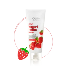 فوم ماست میوه ای توت فرنگی اوتی مناسب پوست های معمولی تا چرب ۱۵۰ میلی لیتر