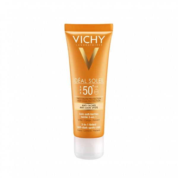 کرم ضد آفتاب و ضد لک رنگی ویشی SPF50 مناسب پوست های معمولی و دارای لک ۵۰ میلی لیتر