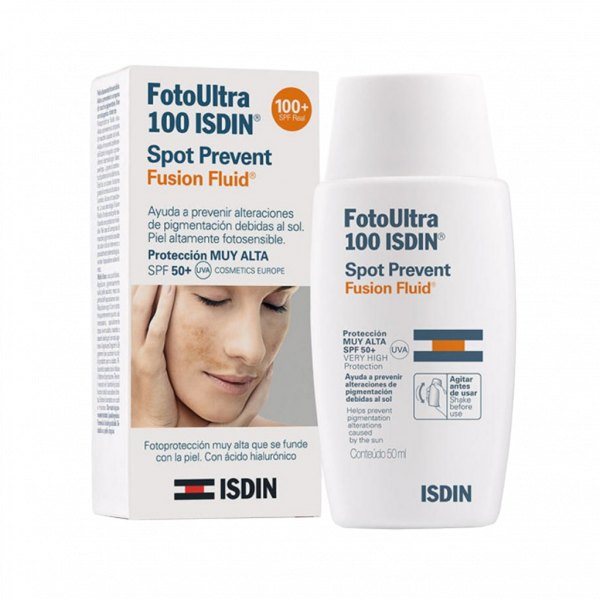 فلوئید ضد آفتاب فتو اولترا اسپات ایزدین SPF100 مناسب پوست دارای لک ۵۰ میلی لیتر