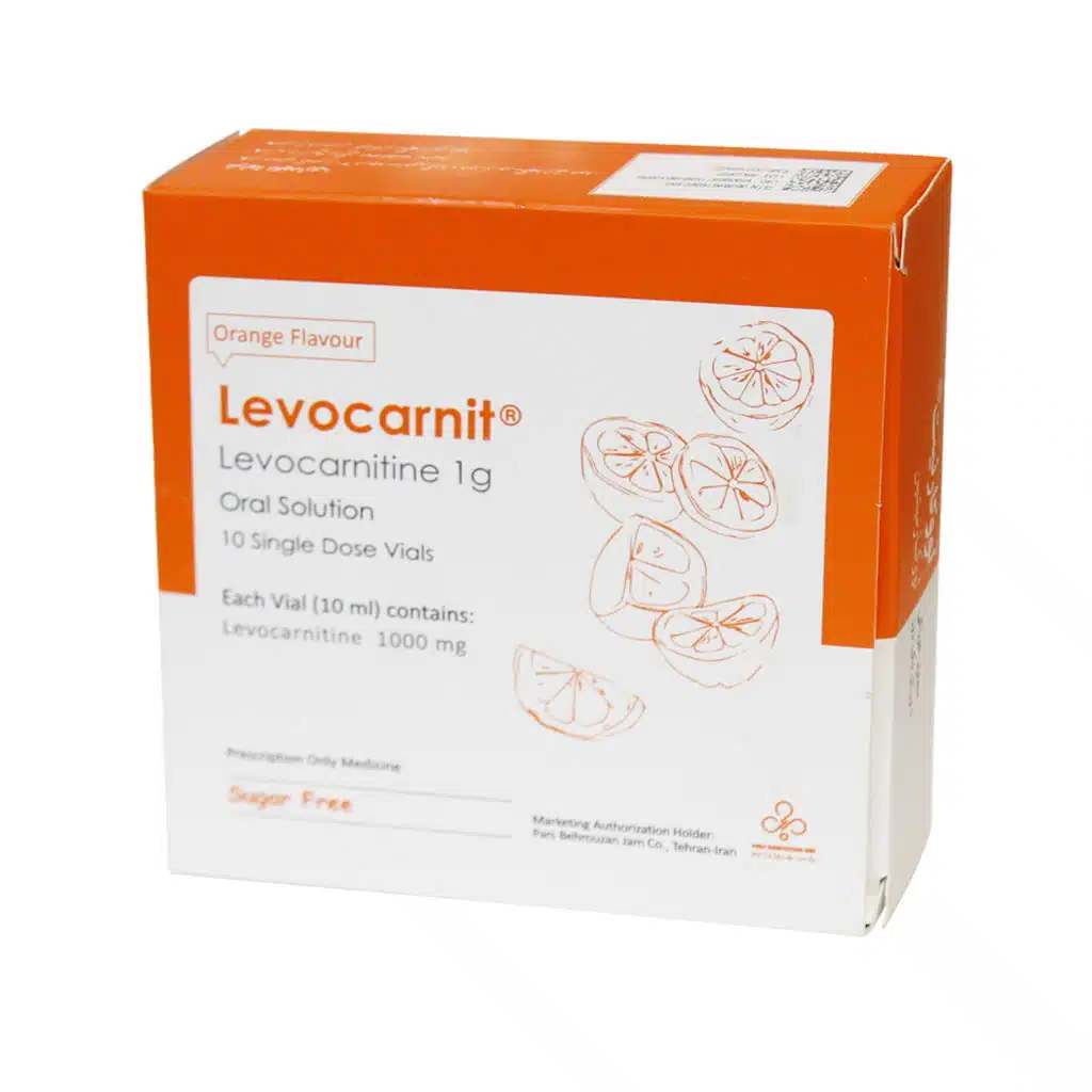 Pars-Behrouzan-Jam-Levocarnit-1g-Oral-Solutuion-10-Vials.jpg.webp ال کارنیتین 1000 لووکارنیت پارس بهروزان جم با طعم پرتقال 10 ویال