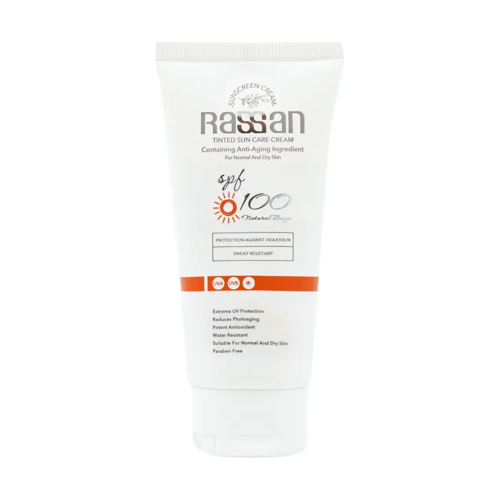 Rassan SPF100 Sun Care Cream For Normal And Dry Skin 40 ml قیمت کرم ضد آفتاب SPF100 راسن
