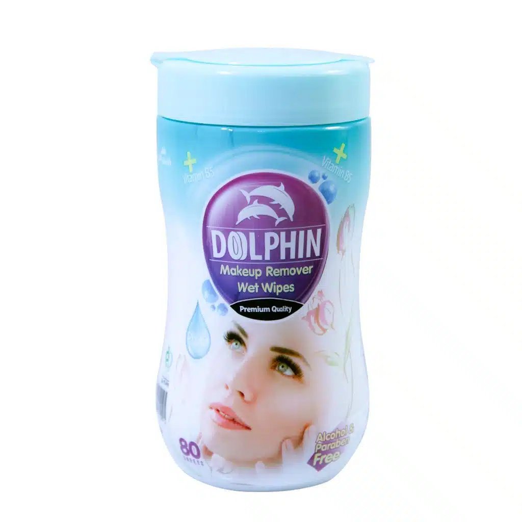 Doolphin-Makeup-Remover-Wet-Wiped-80-Pcs.jpg.webp دستمال مرطوب پاک کننده آرایش دلفین 80 عدد