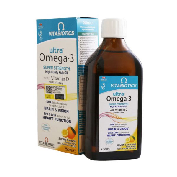 شربت اولترا امگا3 همراه با ویتامین D ویتابیوتیکس