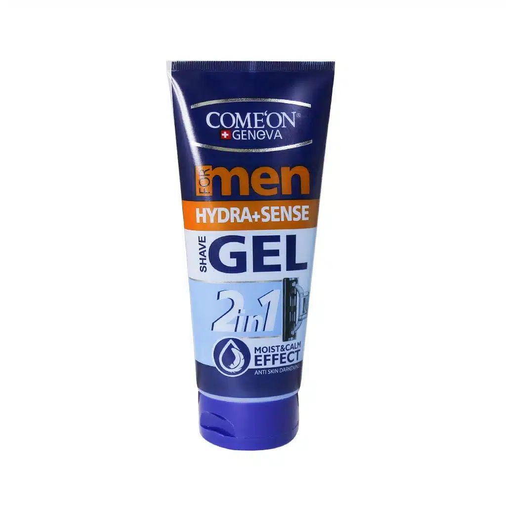 Comeon-Hydra-and-Sense-Shave-Gel-175-ml.jpg.webp ژل اصلاح 2 در 1 کامان آبرسان و ضد حساسیت 175 میلی لیتر