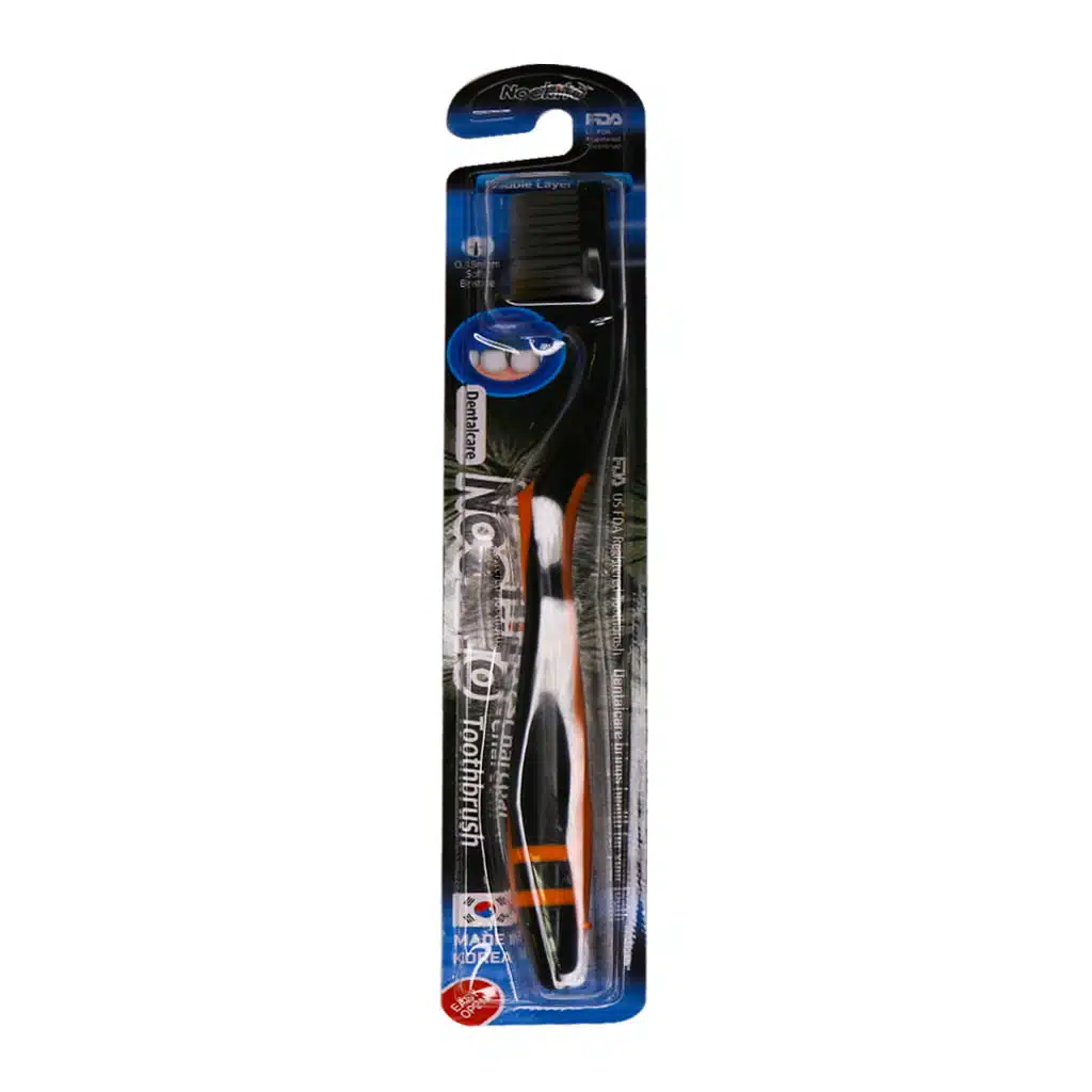 Dentalcare-Charvoal-Toothbrush-Model-Nockito.jpg.webp مسواک زغالی دنتال کر مدل Nockito سایز متوسط