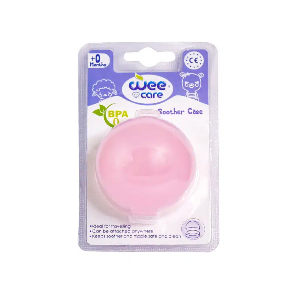 Wee-Care-Soother-Case-Code-A802-For-0-Months.jpg.webp قاب پستانک وی کر مدل A802 مناسب از بدو تولد به بالا