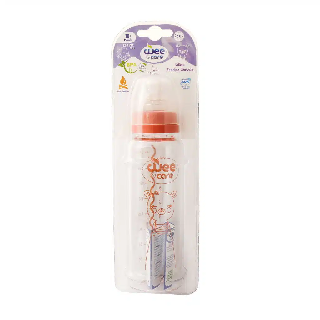 Weecare-Glass-Bottle-Of-Milk-Code-B305.jpg.webp شیشه شیر پیرکس وی کر 240 میلی لیتر کد B305