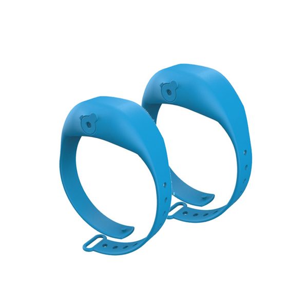 پک دو عددی دستبند نگهدارنده الکل و ضد عفونی کننده اسکوئیزی بند مناسب بزرگسالان رنگ آبی