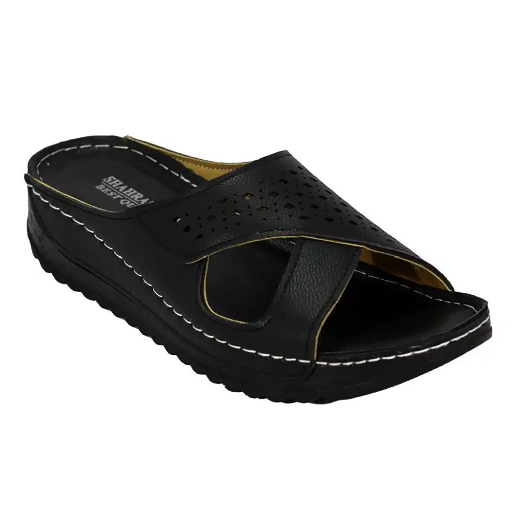 shahram-teb-1027-black.jpg.webp صندل طبی راحتی مشکی زنانه شهرام طب مدل 1027