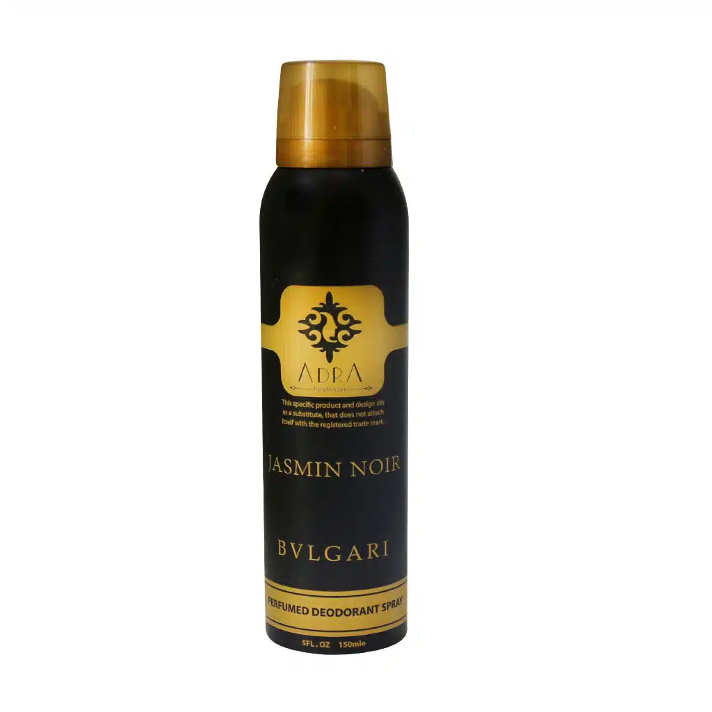adra-bvlgari-spray.jpg.webp اسپری خوشبو کننده بدن زنانه آدرا مدل Jasmin Noir حجم 150 میلی لیتر