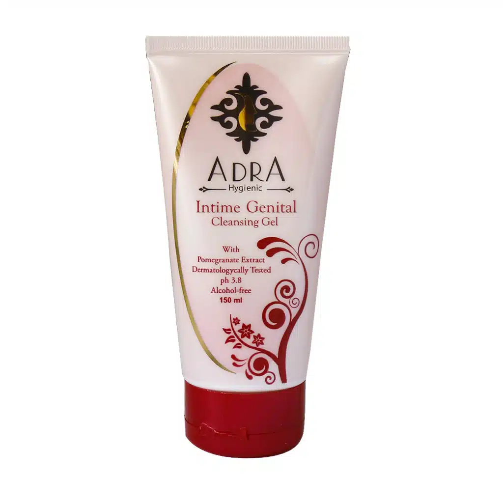 Adra-Intime-Genitral-Cleansing-Gel-150-ml.jpg.webp ژل بهداشتی بانوان آدرا حاوی عصاره انار