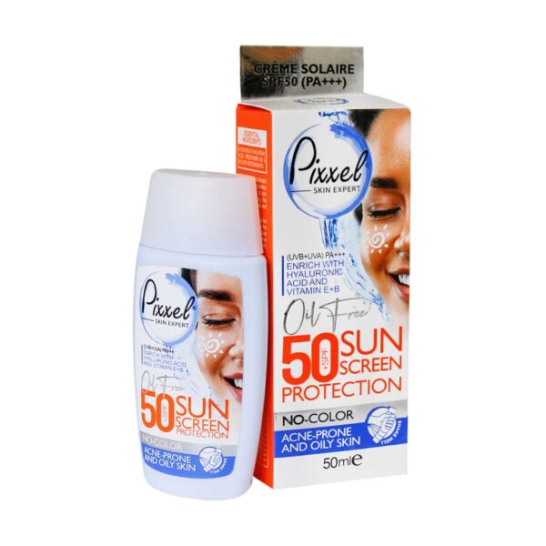 کرم ضد آفتاب SPF50 پیکسل مناسب پوست چرب و جوش دار