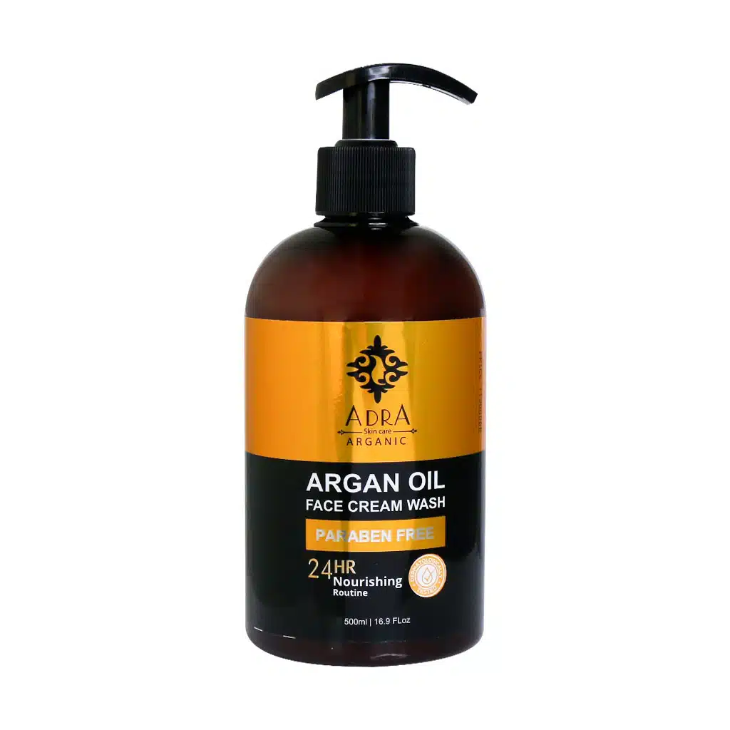 Adra-Argan-Oil-Face-Cream-Wash-500-ml.jpg.webp ژل شستشوی صورت کرمی روغن آرگان آدرا 500 میلی لیتر