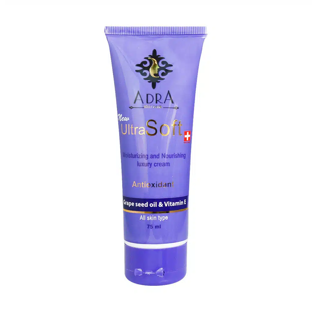 Adra-Moisturizing-And-Nourishing-Luxury-Cream.jpg.webp کرم تیوپی مغذی و محافظت کننده آدرا حاوی روغن هسته انگور 75 میلی لیتر