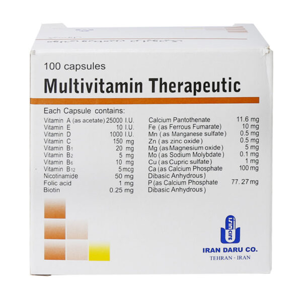 کپسول مولتی ویتامین تراپوتیک ایران دارو