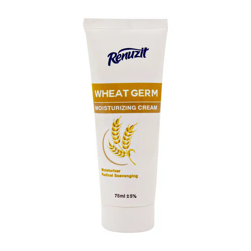 Renuzit-Wheat-Germ-Moisturizer-And-Nourishing-Cream-75-ml-2.jpg.webp کرم تیوپی مرطوب کننده و نرم کننده عصاره جوانه گندم رینوزیت 75 میلی لیتر