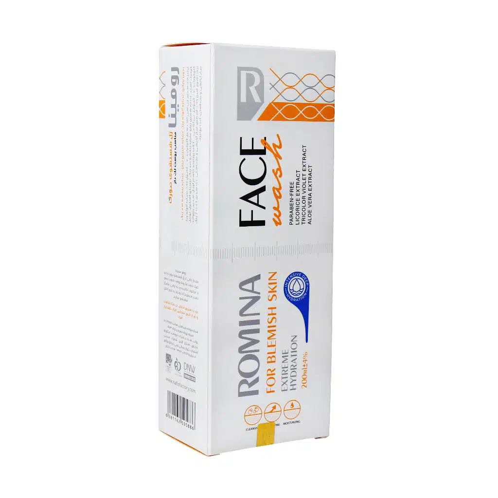 romina-face-wash-gel-extreme-hydration-for-belemish-skin-200ml.jpg.webp ژل شستشوی صورت پوست لک دار رومینا 200 میلی لیتر