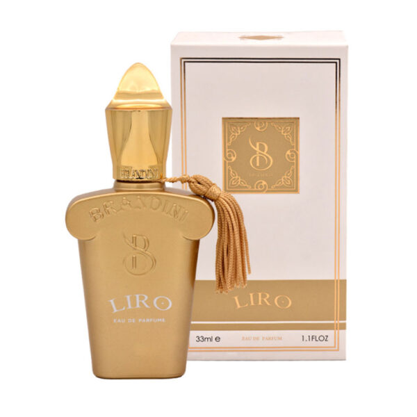 عطر جیبی زنانه برندینی مدل Liro با رایحه گرم و شیرین یک انتخاب مناسب برای بانوان است. این عطر برگرفته از عطر معروف Xerjoff Casamorati 1888 Lira بوده و ماندگاری بسیار بالایی دارد.