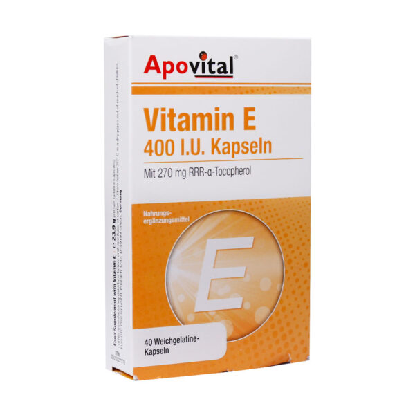 کپسول ژلاتینی نرم ویتامین E 400 واحد آپوویتال