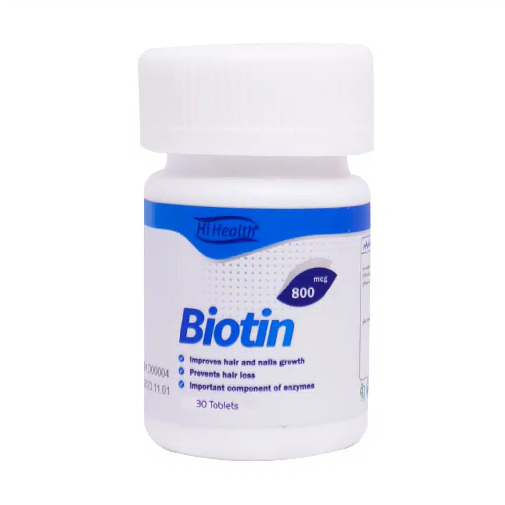 Hi-Health-Biotin-800-mcg-30-Tabs.jpg.webp قرص بیوتین 800 میکروگرم های هلث 30 عدد
