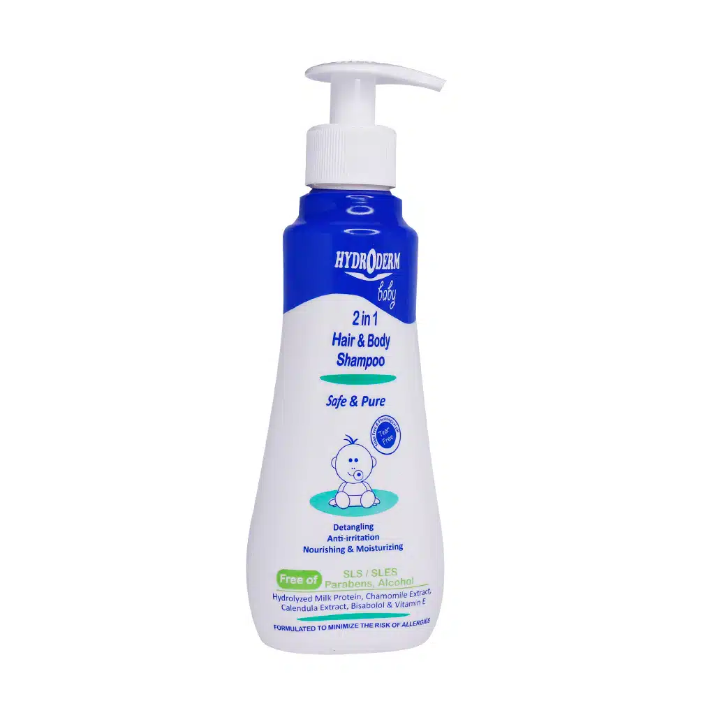Hydroderm-Baby-2-in-1-Hair-And-Body-Shampoo.jpg.webp شامپو سر و بدن نوزادان و شیرخواران هیدرودرم 250 گرم