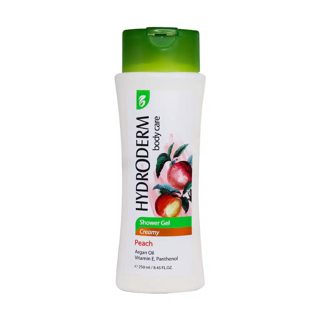 Hydroderm-Body-Care-Peach-Creamy-Shower-Gel-250.jpg.webp شامپو بدن کرمی هیدرودرم با رایحه هلو