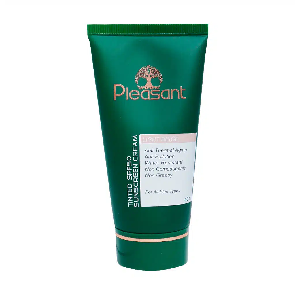 Pleasant-tinted-sunscreen-cream-Lightl.jpg.webp کرم ضد آفتاب رنگی SPF50 پلزنت 40 میلی لیتر