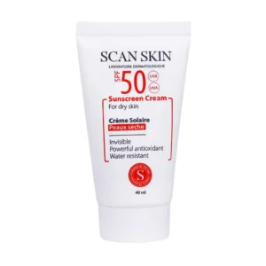 کرم ضد آفتاب بی رنگ پوست خشک SPF50 اسکن اسکین 40 میلی لیتر