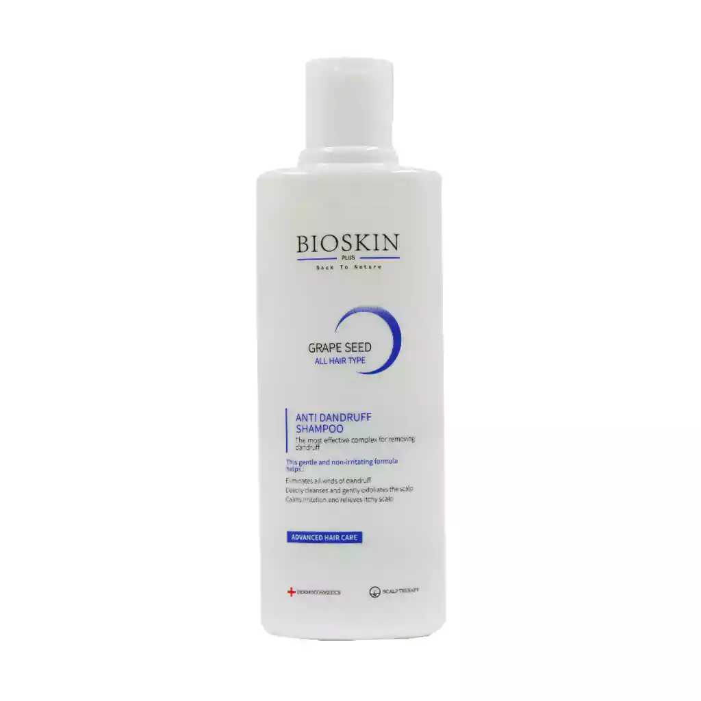 Bio Skin Plus Grape Seed Anti-Dandruff Shampoo 200 ml قیمت شامپو ضد شوره هسته انگور بایو اسکین