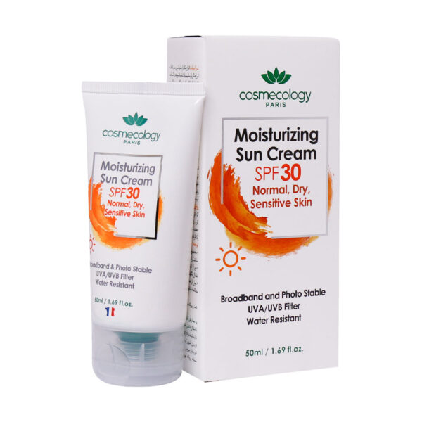 کرم ضد آفتاب مرطوب کننده SPF30 کاسمکولوژی مناسب پوست خشک معمولی و حساس
