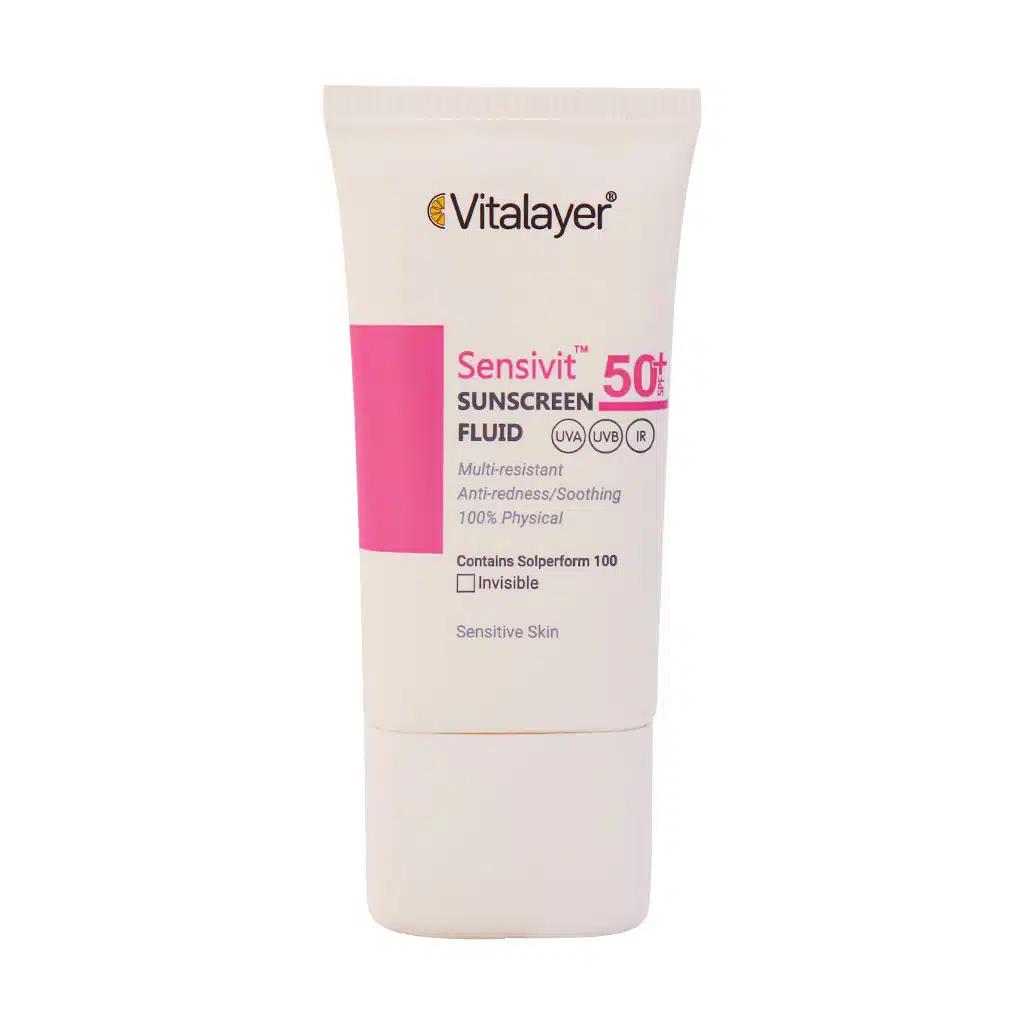 فلوئید ضد آفتاب SPF50 پوست حساس ویتالیر 50 میلی لیتر