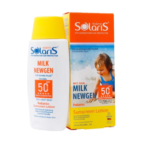 لوسیون ضد آفتاب کودک میلک نیوژن SPF50 سولاریس آردن